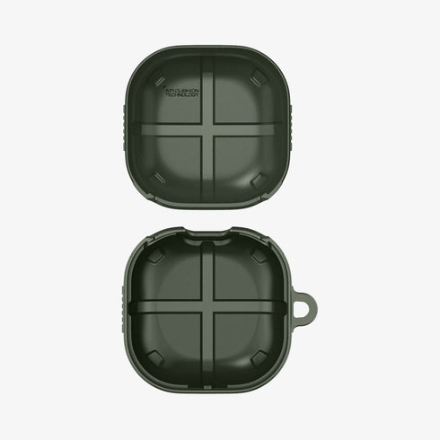ASD01276 - Galaxy Buds 2 Pro / 2 / Pro / Live Case Rugged Armor in matte black showing the top